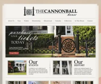 Cannonballhouse.org(The Cannonball House was constructed in 1853 as a planter's townhouse and) Screenshot