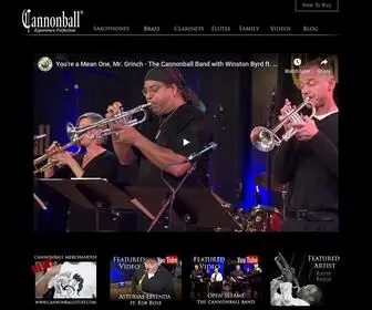 Cannonballmusic.com(Cannonball Saxophones) Screenshot