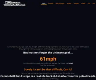 Cannonballruneurope.co.uk(Cannonball Run Europe) Screenshot