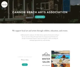 Cannonbeacharts.org(Cannon Beach Arts Association) Screenshot