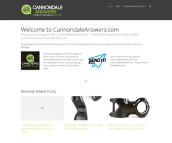 Cannondaleanswers.com(Cannondale Answers) Screenshot