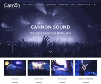 Cannonsound.com.au(Audio, Lighting, Musical Instruments, Staging) Screenshot