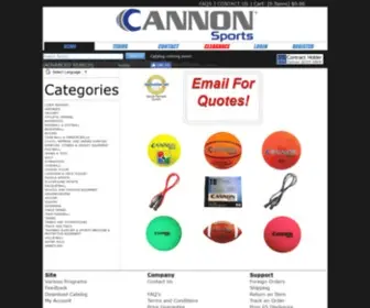Cannonsports.com(Cannon Sports Home) Screenshot