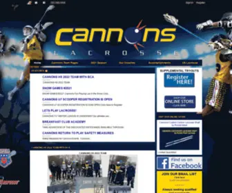 Cannonsselect.com(Cannons Select Lacrosse) Screenshot