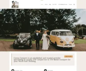 Cannycampers.co.uk(VW Wedding Cars for Hire in North East England) Screenshot