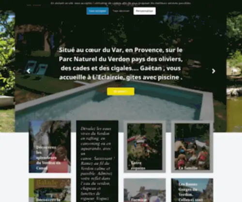 Canoe-Verdon.com(Gite Var) Screenshot