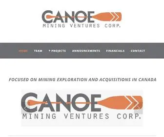 Canoemining.ca(Canoe Mining Ventures Corp) Screenshot