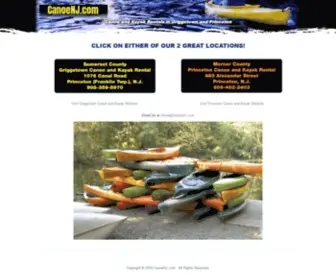 Canoenj.com(Canoe and Kayak Rentals in Griggstown and Princeton) Screenshot