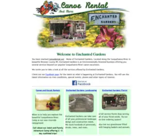 Canoerental.net(Canoe Rental and Enchanted Gardens Portal) Screenshot