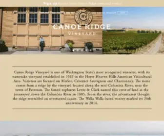 Canoeridgevineyard.com(Canoe Ridge Vineyard) Screenshot