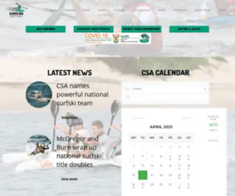 Canoesa.org.za(Canoeing South Africa) Screenshot