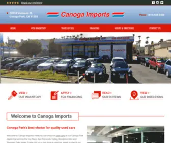 Canogaimports.com(Canoga Imports in San Fernando Valley) Screenshot