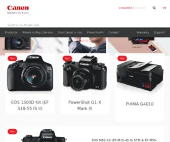 Canon-Asia.com(Canon in South and Southeast Asia) Screenshot