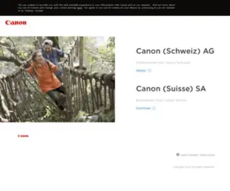 Canon.ch(Canon Schweiz) Screenshot