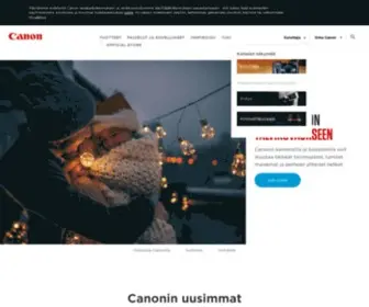 Canon.fi(Digitaalikamerat, objektiivit, videokamerat ja tulostimet) Screenshot
