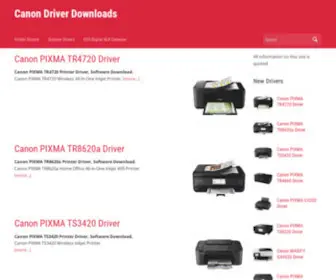 Canondriversoftware.com(Canon Driver Downloads) Screenshot