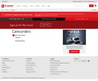 Canondv.com(Canon U.S.A) Screenshot