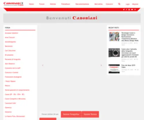 Canoniani.it(Il sito dedicato al mondo fotografico Canon) Screenshot