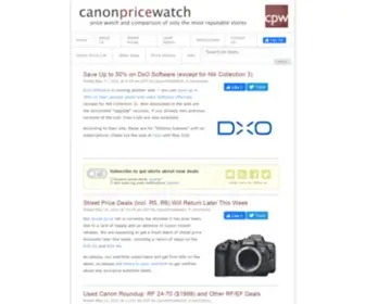 Canonpricewatch.com(Canon Camera and Lens Deals) Screenshot