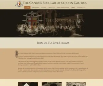 Canons-Regular.org(The Canons Regular of St. John Cantius) Screenshot