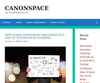 Canonspace.com(THE ENTREPRENEUR HUB) Screenshot