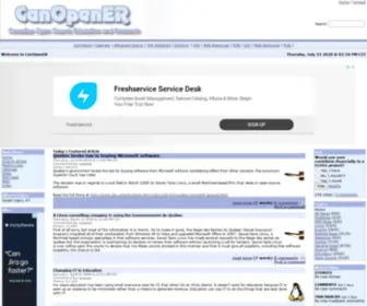 Canopener.ca(Canadian Open Source Education and Research) Screenshot