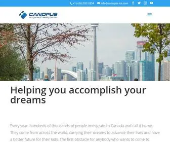 Canopus-ICS.com(Canopus Immigration Consulting Services) Screenshot