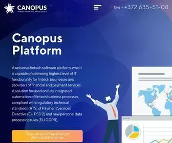 Canopuslab.com(Fintech platform Canopus Epaysuite) Screenshot