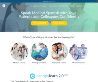 Canopyapps.com(#1 Medical Spanish Online Course) Screenshot