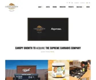 Canopygrowth.com(Canopy Growth) Screenshot