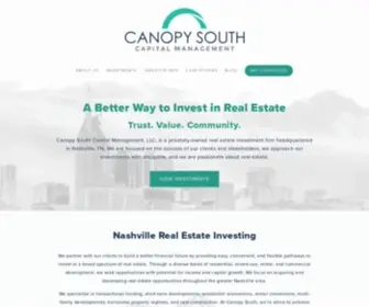 Canopysouth.com(Real Estate Investing) Screenshot