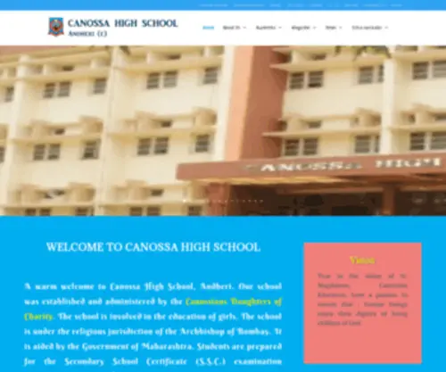 Canossasecondaryandheri.org(Canossa High School) Screenshot