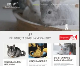 Cansay.net(CAN-SAY®, CHINCHILLA ÜRETİM MERKEZİ, Çinçilla üretim merkezi) Screenshot