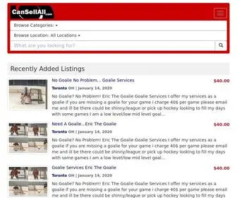 Cansellall.com(Canada Buy & Sell all Within Your Local Community) Screenshot