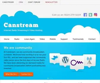 Canstream.co.uk(Front Page) Screenshot