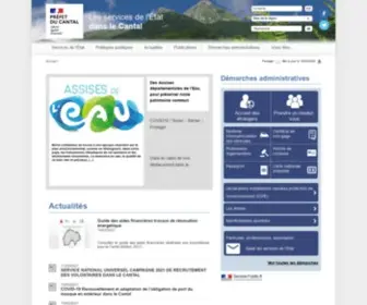 Cantal.gouv.fr(Les services de l'Etat dans le Cantal) Screenshot