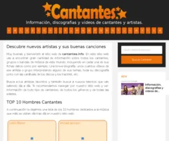 Cantantes.info(Grupos) Screenshot