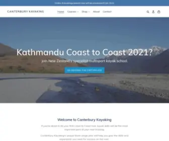 Canterburykayaking.co.nz(Canterbury Kayaking) Screenshot