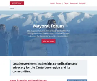 Canterburymayors.org.nz(Canterbury Mayoral Forum) Screenshot