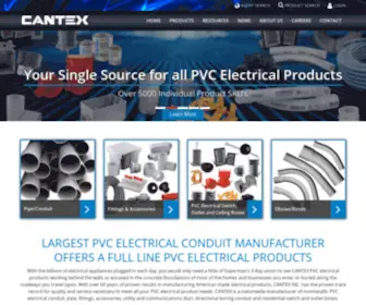 Cantexinc.com(Cantex PVC Electrical Conduit Manufacturer) Screenshot