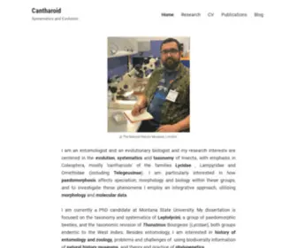 Cantharoid.com(About me My name) Screenshot