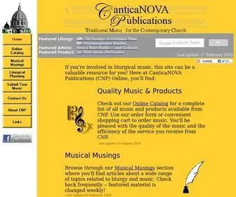 Canticanova.com(CanticaNOVA Publications) Screenshot