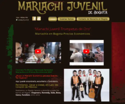 Cantina-Mariachi.com(CONTRATAR EL # 1 DE LOS MARIACHIS EN BOGOTA) Screenshot