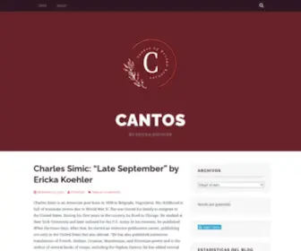 Cantos.blog(By Ericka Koehler) Screenshot