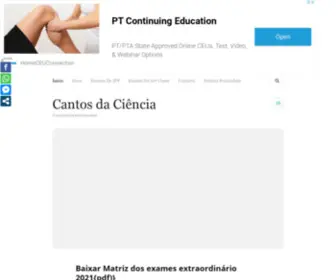 Cantosdaciencia.com(O seu cantinho online Dicas de estudos sempre) Screenshot