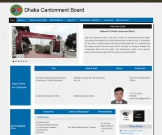 Canttboard-Dhaka.gov.bd(Dhaka Cantonment Board) Screenshot