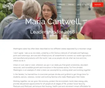 Cantwell.com(Maria Cantwell for Senate 2018) Screenshot