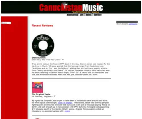 Canuckistanmusic.com(Canuckistan Music) Screenshot