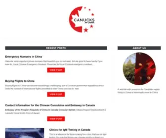 Canucksinchina.com(A Site for Canadian Expats in China) Screenshot