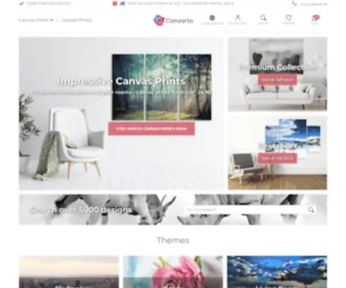 Canvarto.ch(Mit Canvarto Leinwandbildern schaffen Sie neue Atmosphären in Ihren Räumen) Screenshot
